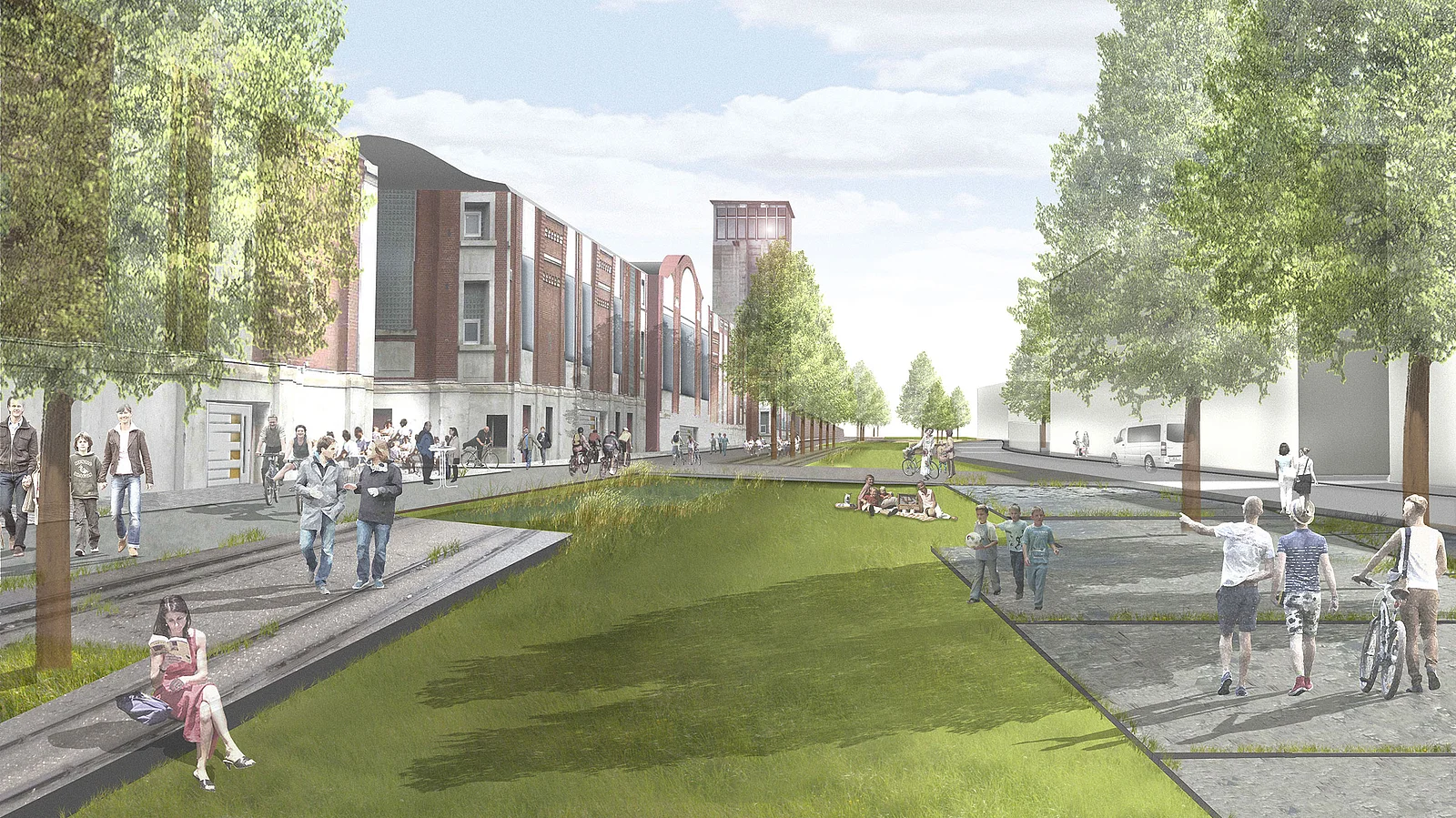 Allee des Wandels auf der Neuen Zeche Westerholt (Illustration)